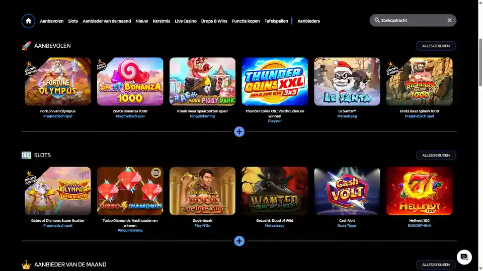 TrivelaBet Casino main